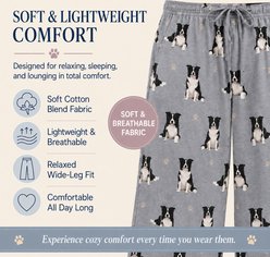 E&S PETS Border Collie Pajama Bottoms, Light Blue, Medium slide 2 of 7