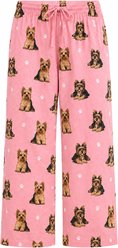 E&S PETS Yorkie Pajama Bottoms, Pink, Small