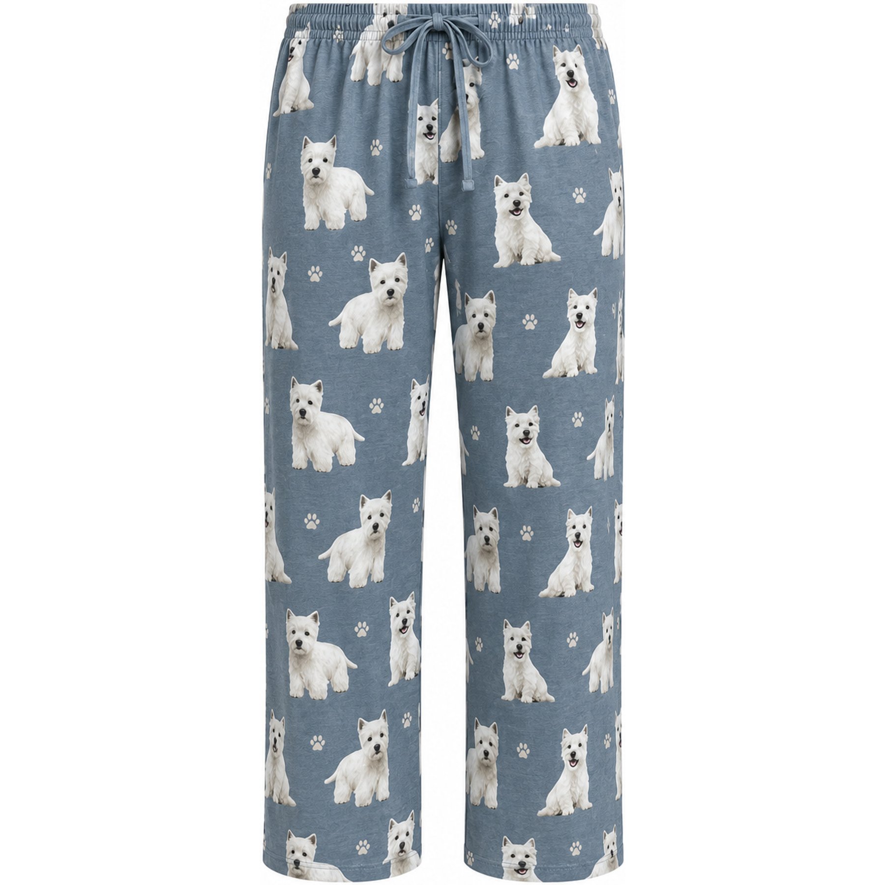 E&S PETS Westie Pajama Bottoms, Grey, Small