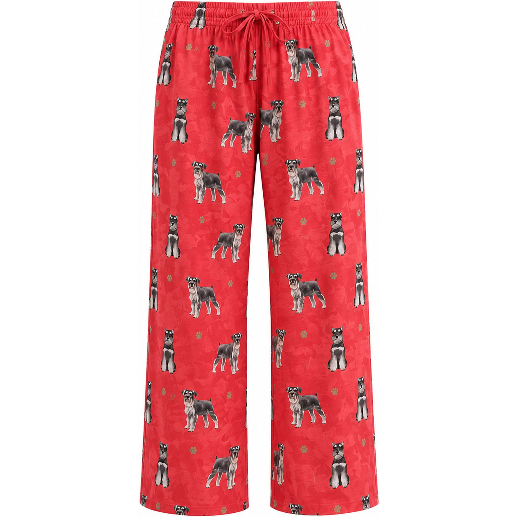 E&S PETS Schnauzer Pajama Bottoms, Red, X-Large