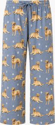 E&S PETS Yellow Labrador Pajama Bottoms, Blue, Medium