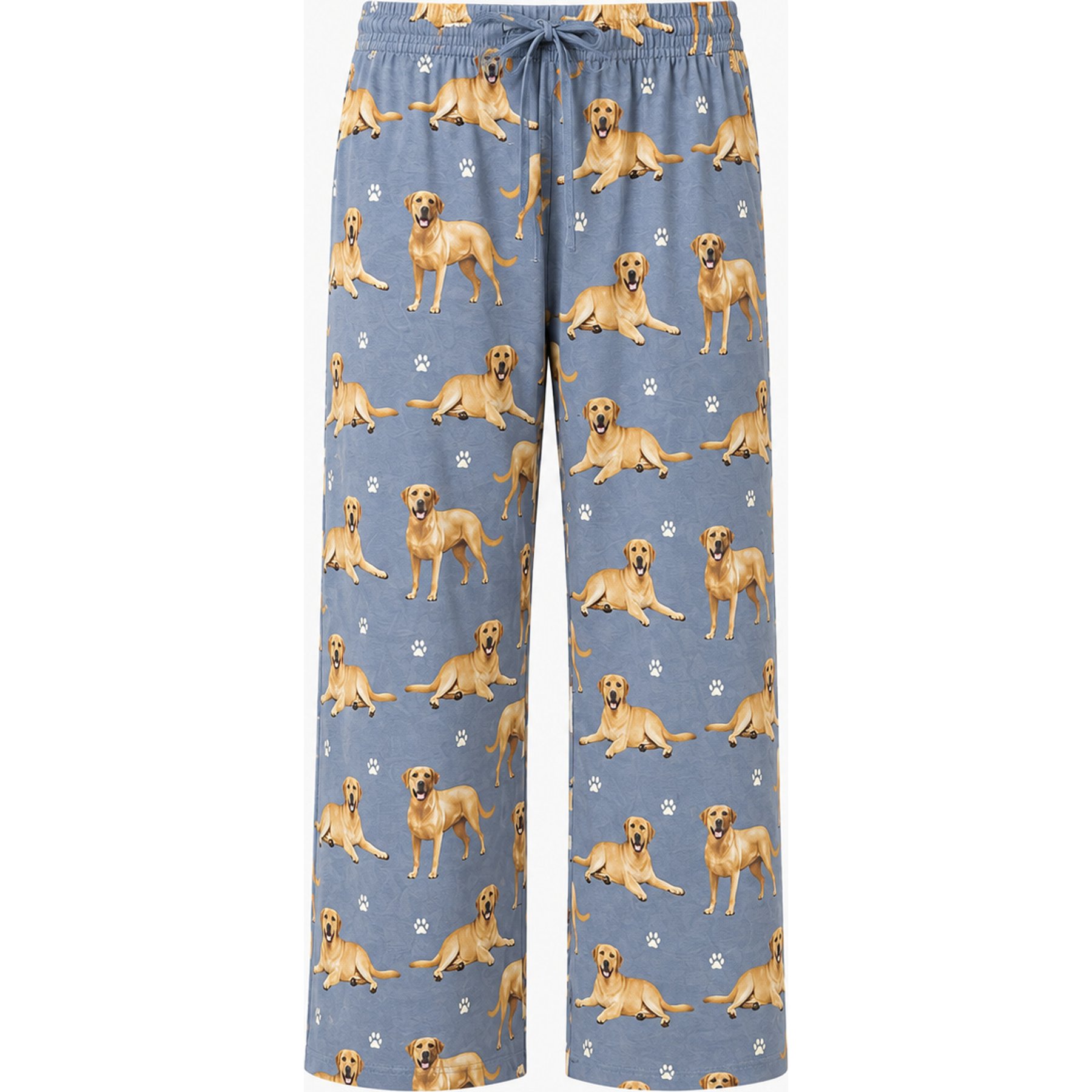 E&S PETS Yellow Labrador Pajama Bottoms, Blue, Medium