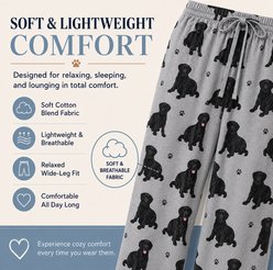 E&S PETS Black Labrador Pajama Bottoms, Grey, Large slide 2 of 7