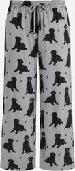 E&S PETS Black Labrador Pajama Bottoms, Grey, Medium