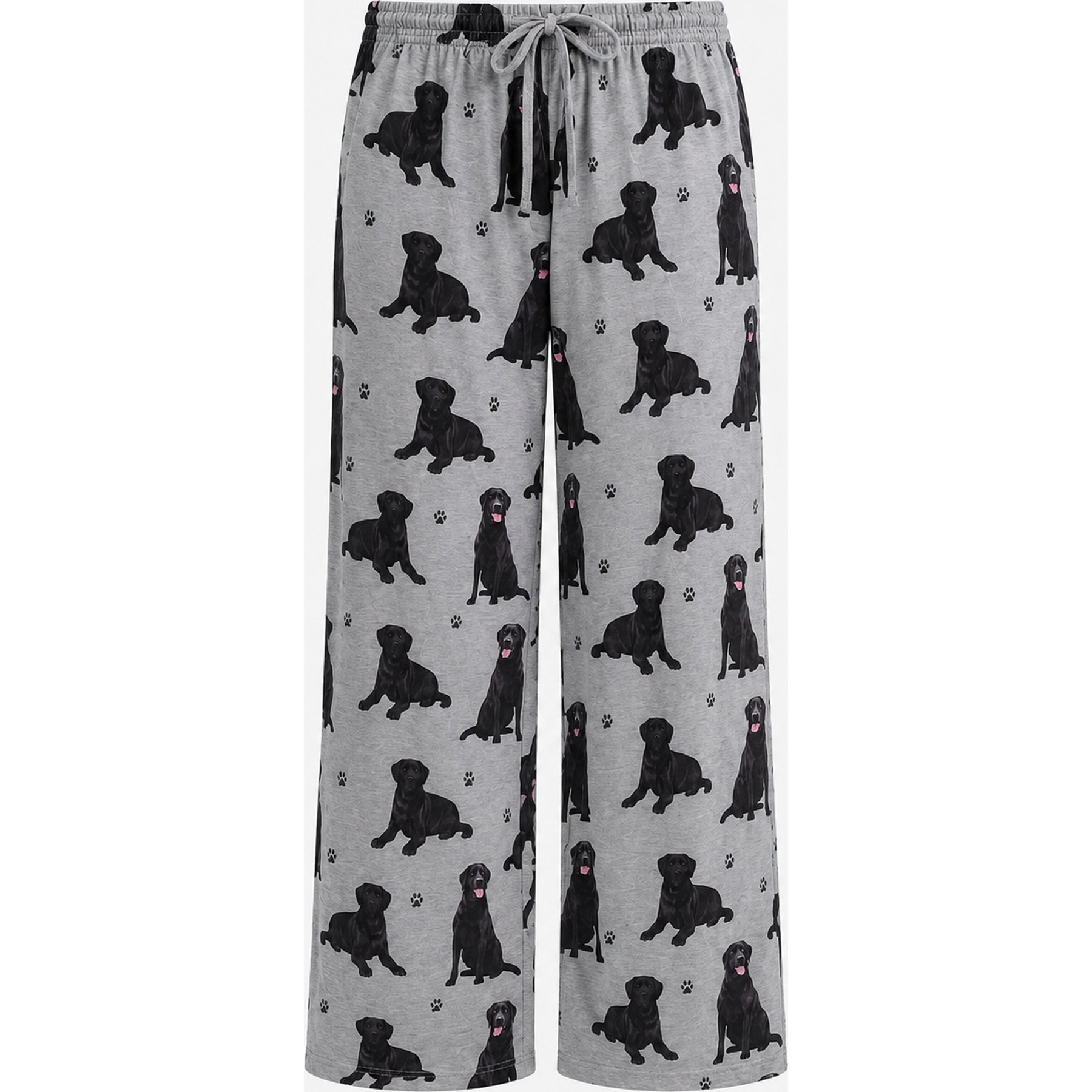 E&S PETS Black Labrador Pajama Bottoms, Grey, Medium