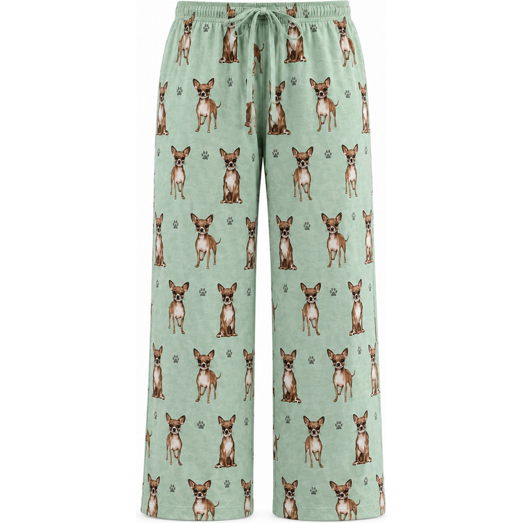 E&S PETS Chihuahua Pajama Bottoms, Teal, Medium