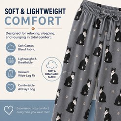 E&S PETS Black & White Cat Pajama Bottoms, Green, X-Large slide 2 of 7