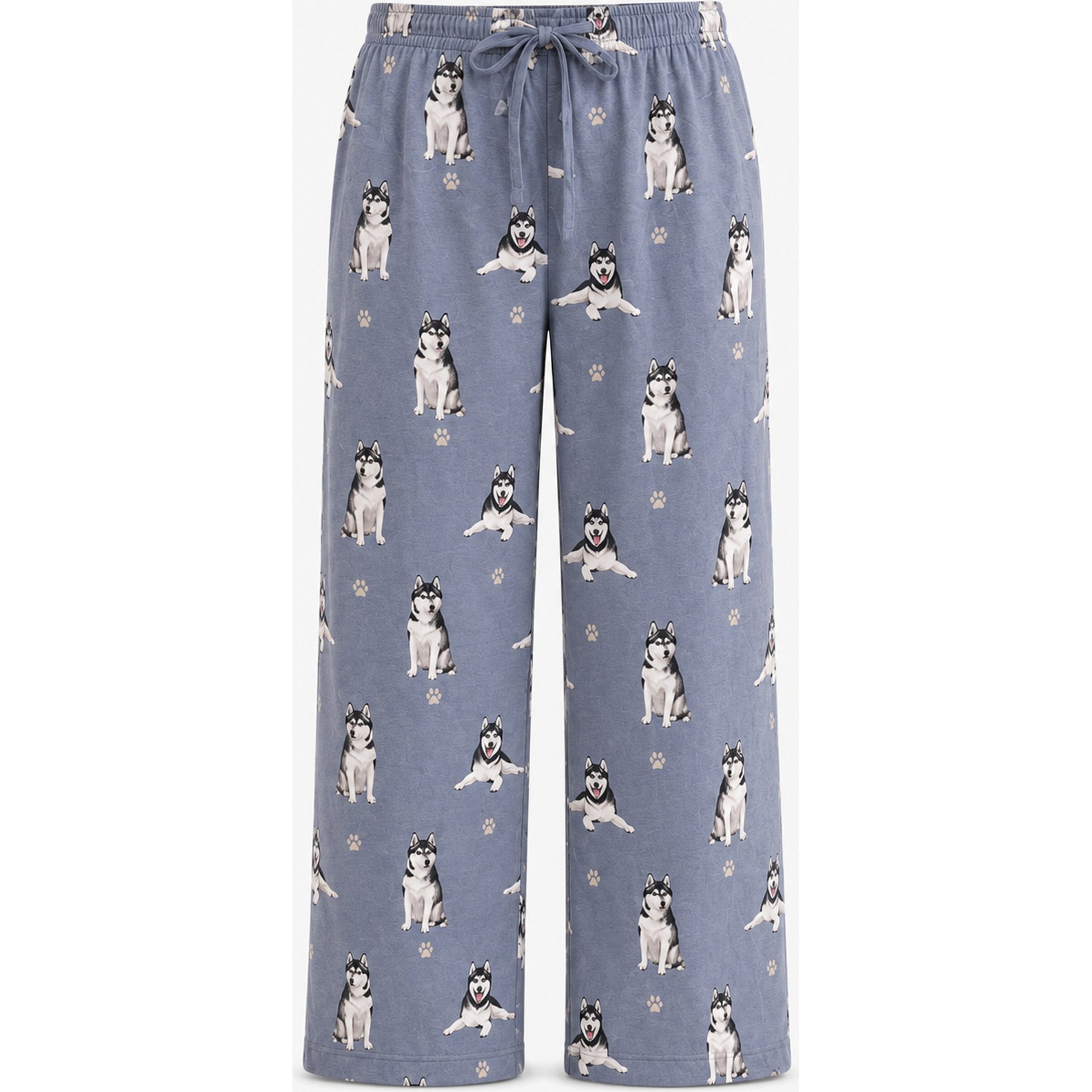 E&S PETS Siberian Husky Pajama Bottoms, Blue, Small