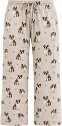 E&S PETS Buldog Pajama Bottoms, Cream, X-Large
