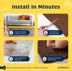 Protecto Couch, Wall & Door Furniture Dog & Cat Scratch-Protection, Brown, 79 x 16-in slide 2 of 7