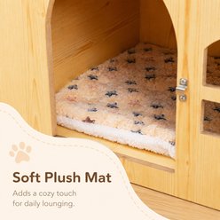 NonoPets All Season Solid Wood Cottage Shaped Enclosed Window Covered Dog & Cat House, Medium slide 2 of 9