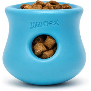 West Paw Zogoflex Toppl Tough Treat Dispensing Dog Chew Toy, Aqua Blue, Large