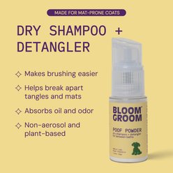 Bloom Groom Poof Powder Dry Dog Shampoo & Detangler, 1.52-oz bottle slide 2 of 6
