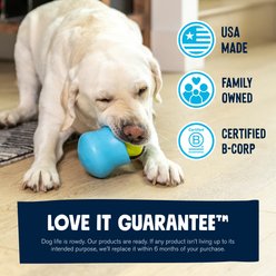 West Paw Zogoflex Toppl Tough Treat Dispensing Dog Chew Toy, Aqua Blue, Large slide 2 of 8