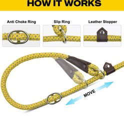 FIDA Rope Slip Training Dog Leash, 6-ft long, 1/2-in wide, Yellow slide 2 of 6