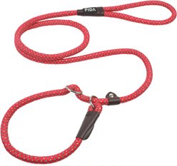 FIDA Rope Slip Training Dog Leash, 6-ft long, 1/2-in wide, Red