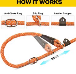 FIDA Rope Slip Training Dog Leash, 6-ft long, 1/2-in wide, Orange slide 2 of 6