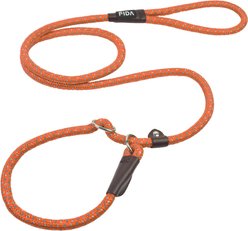 FIDA Rope Slip Training Dog Leash, 6-ft long, 1/2-in wide, Orange