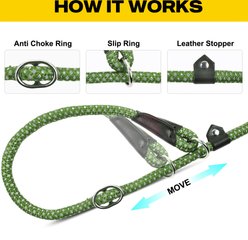 FIDA Rope Slip Training Dog Leash, 6-ft long, 1/2-in wide, Green slide 2 of 6