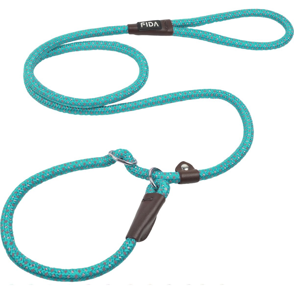 FIDA Rope Slip Training Dog Leash, 6-ft long, 1/2-in wide, Blue