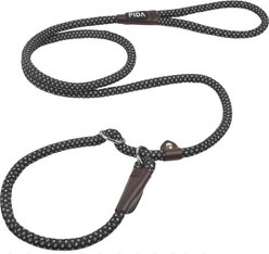 FIDA Rope Slip Training Dog Leash, 6-ft long, 1/2-in wide, Black