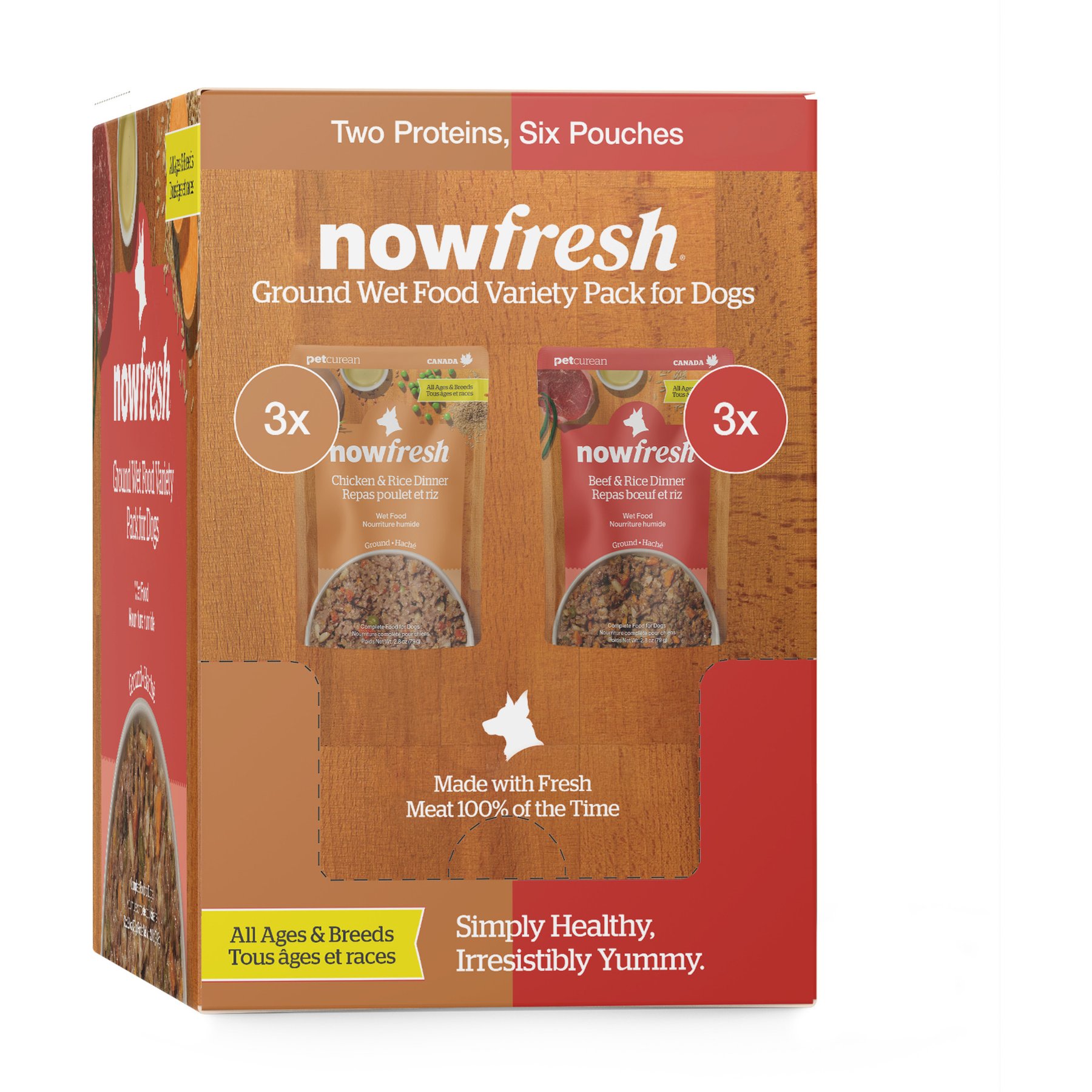 Now Fresh Complete & Balanced Variety Pack Wet Dog Food, 2.8-oz pouch, case of 6