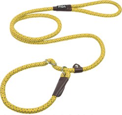 FIDA Rope Slip Training Dog Leash, 6-ft long, 1/2-in wide, Yellow
