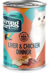 A Strong Heart Liver & Chicken Dinner Pate Wet Cat Food, 13.2-oz can, case of 12