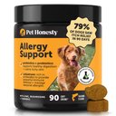 Pet Honesty Allergy Support Salmon Flavored Colostrum & Turmeric Chews, Itchy Skin, Immune & Allergy Relief Supplement for Dogs, 90 count