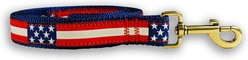 Belted Cow Company Retro Flag Ribbon Dog Leash, 6-ft long, 1-in wide