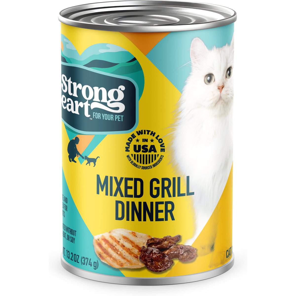 A Strong Heart Mixed Grill Dinner Pate Wet Cat Food, 13.2-oz can, case of 12