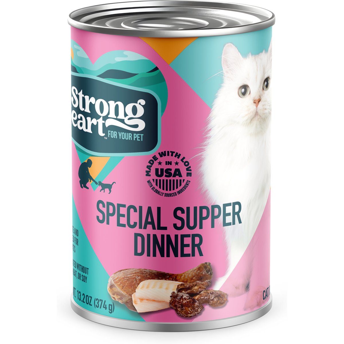 A Strong Heart Special Supper Dinner Pate Wet Cat Food, 13.2-oz can, case of 12