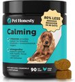 Pet Honesty Calming Hemp Chicken Flavored Calming & Anxiety Chews Supplement for Dogs, 90 count