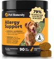 Pet Honesty Allergy Support Peanut Butter Flavored Colostrum & Turmeric Chews, Itchy Skin, Immune & Allergy...