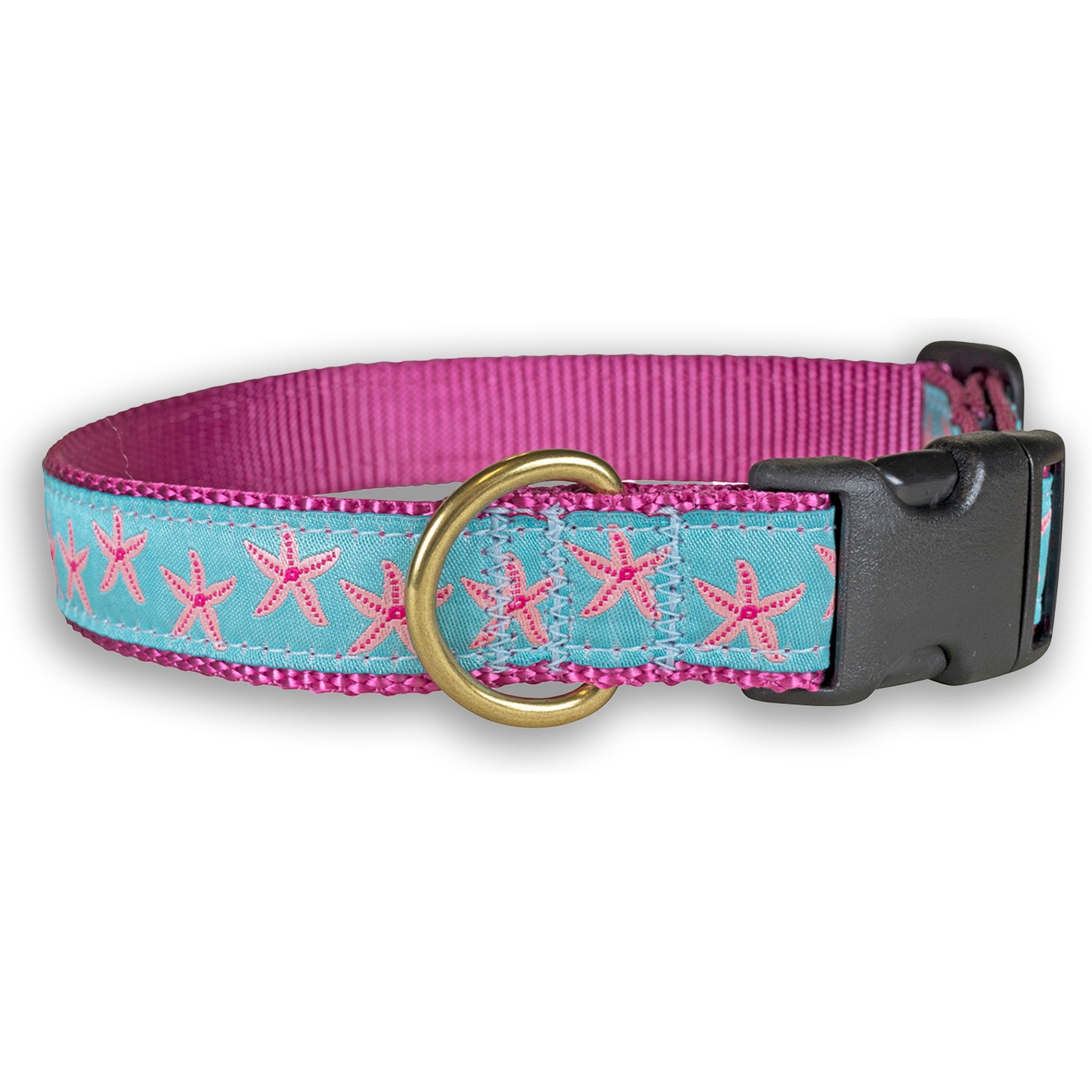 Belted Cow Company Starfish Ribbon Dog Collar, Large: 22 to 26-in neck, 1-in wide