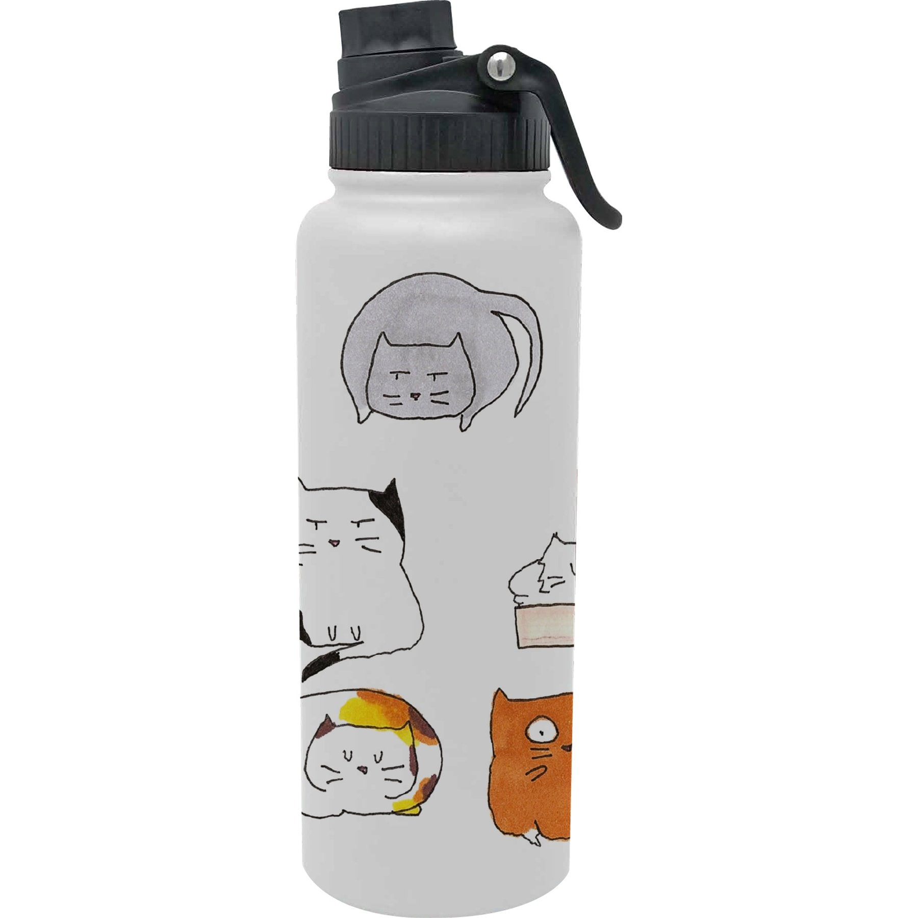 Indigo Falls Moodi Stainless Steel Water Bottle, 34-oz, White