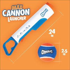 Chuckit! Ultra Cannon Chasers Dog Toy with 4 Balls, Multicolor, Large: 24-in slide 2 of 8