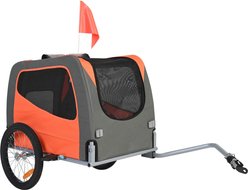 Bencmate Universal Bicycle Cart Coupler Bike Trailer Folding Dog Pet Stroller, Orange, 31.1 x 7.87 x 24.41-in