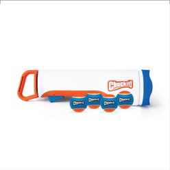 Chuckit! Ultra Cannon Dog Launcher Toy with 4 Balls, Multicolor, Medium: 16-in
