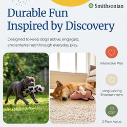 Smithsonian Quilted Safari Durable Cow & Pig Box Set Plush Dog Toy with Squeaker, Medium, 2 count slide 2 of 6