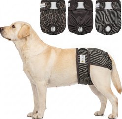 Bella & Pal Washable Belly Band Female Dog Wrap, Cocoa Leopard, 3 count, X-Large: 25 to 33-in waist