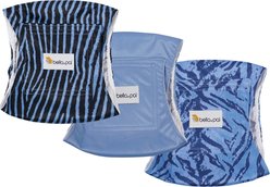 Bella & Pal Washable Belly Band Male Dog Wrap, Sapphire Zebra, 3 count, Medium: 13 to 16-in waist
