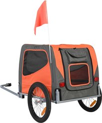 Bencmate Universal Bicycle Cart Coupler Bike Trailer Folding Dog Pet Stroller, Orange, 31.1 x 7.87 x 24.41-in slide 2 of 8