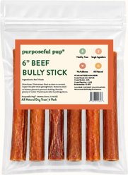 Purposeful Pup 6-in European Bully Stick Dog Chew, 6 count slide 1 of 5