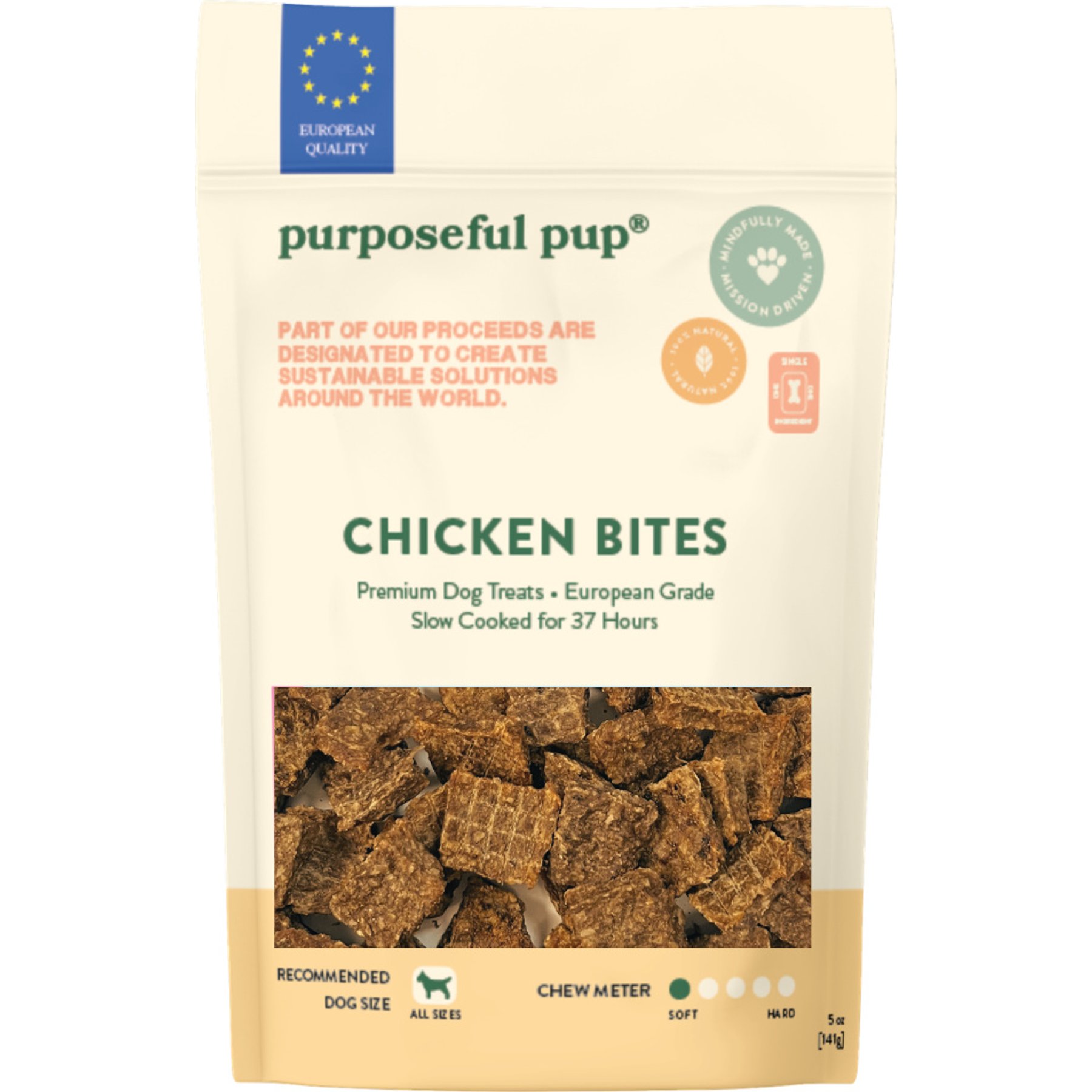 Purposeful Pup Grain-Free Chicken Bites Soft & Chewy Dog Treats, 5-oz bag