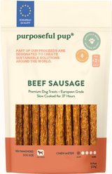 Purposeful Pup Grain-Free Beef Sausage Soft & Chewy Dog Treats, 10 count