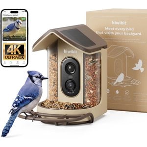 KIWIBIT Smart 2 Mini 4K AI Camera Bird Feeder with Solar Panel