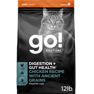 Go! Solutions Digestion + Gut Health Chicken Recipe with Ancient Grains Dry Cat Food, 12-lb bag