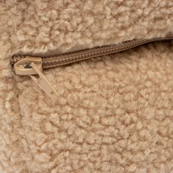 SportPet Designs Quilted Sherpa Sofa Style Bolster Dog & Cat Bed Lounger, Brown, Medium: 30 x 22 x 7.5-in slide 2 of 9