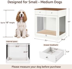 Unipaws Furniture-Style End Table Dog, White, 31-in slide 2 of 7
